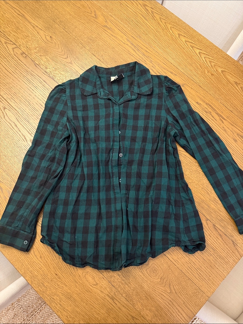 Tuckernuck Dark Green & Black Plaid Shirt